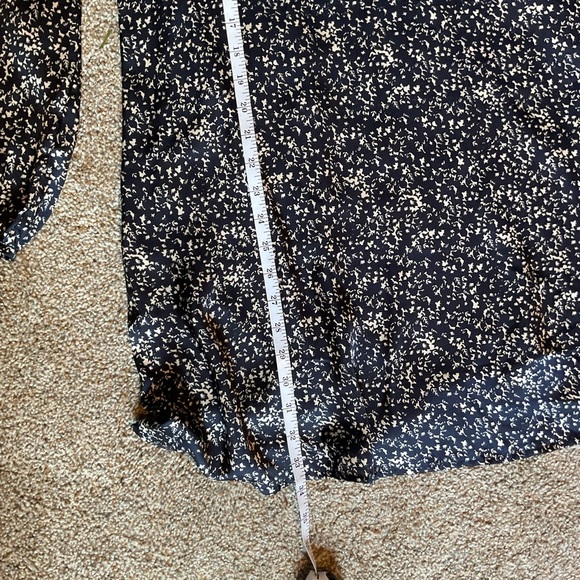 Collections by Bobeau Navy/Tan Tunic Lined Dress. Choker Neck. Size Medium - Picture 6 of 8